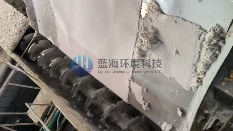 廣西仙鶴新材料丨雙網(wǎng)轉鼓擠漿機使用現(xiàn)場